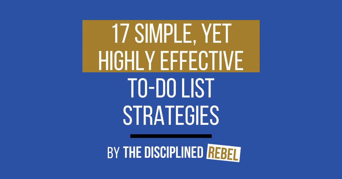 to-do list strategies